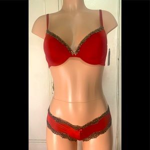 Bra set, red